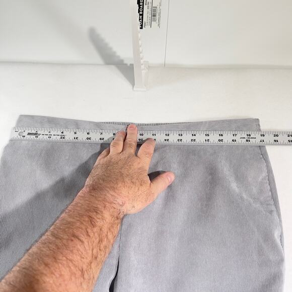 Alfred Dunner Pull On Pants Woman's 18 Elastic Back Waist Grey Corduroy Pockets - Picture 4 of 11